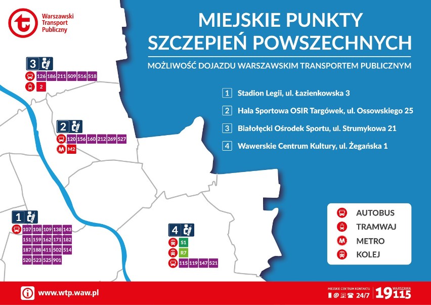 Warszawski Transport Publiczny zawiezie na szczepienia...