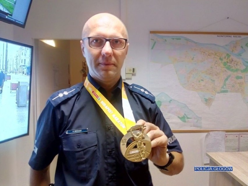 Głogowski policjant pobiegł w maratonie w Budapeszcie