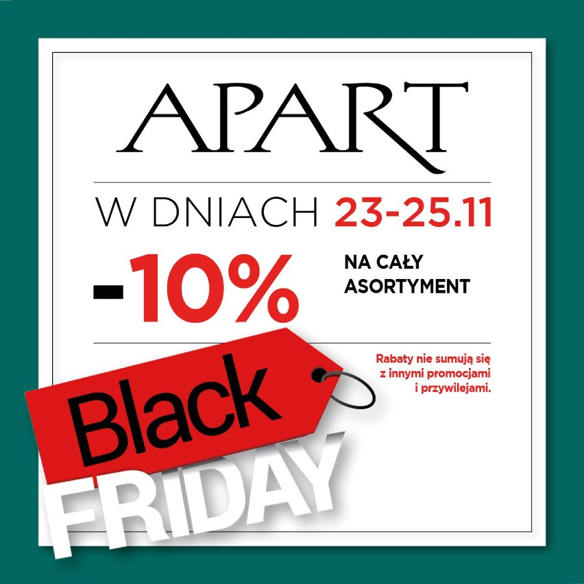 Black Friday 2018 - Turawa Park. Jakie promocje w Apart?