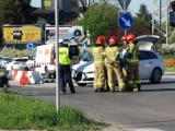 Dramatyczny wypadek w Częstochowie! Blokada drogi i przewieziony do szpitala kierowca motocykla