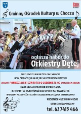 Interesujesz się muzyką? Lubisz grać na instrumentach? A może chciałbyś rozpocząć naukę? Spróbuj swoich sił w Orkiestrze Dętej GOK w Choczu!