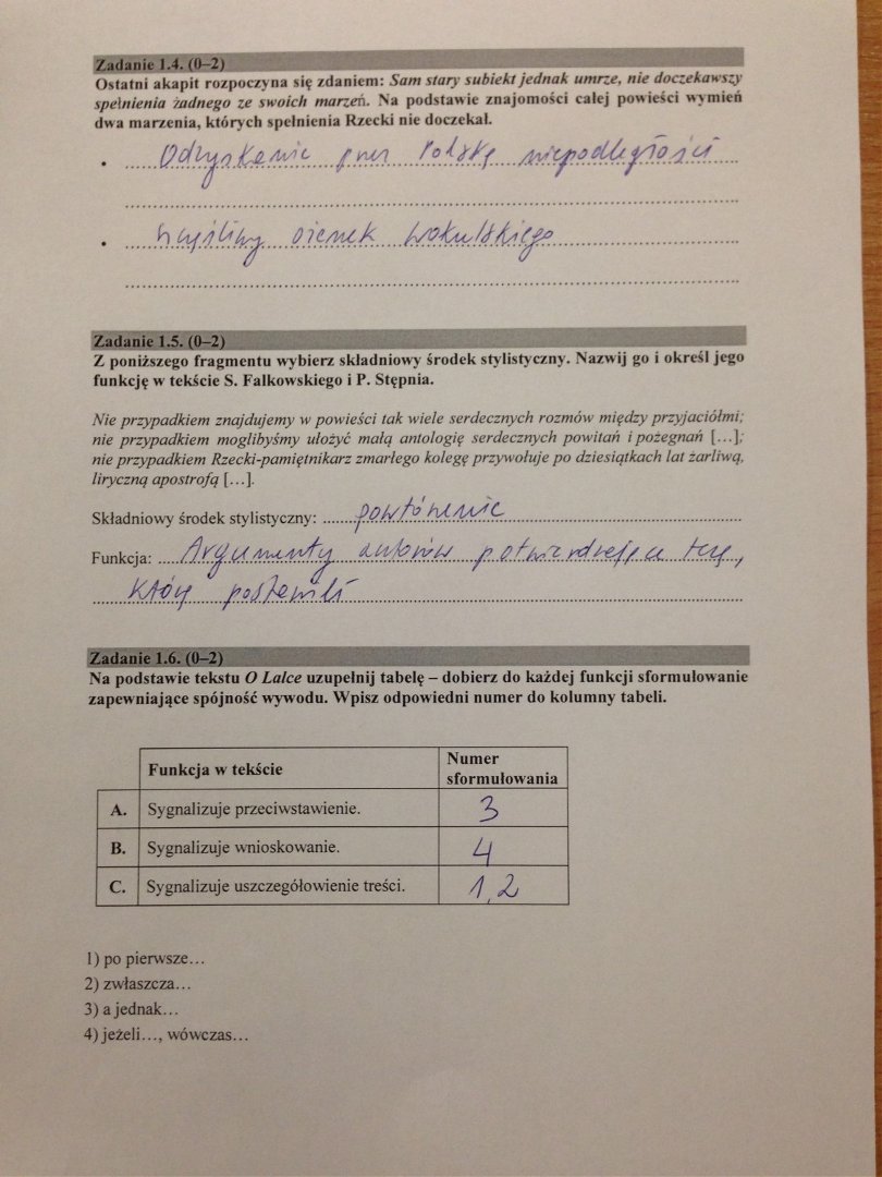 Uzupełnij Tabelę Na Podstawie Tekstu Lektury Ten Obcy