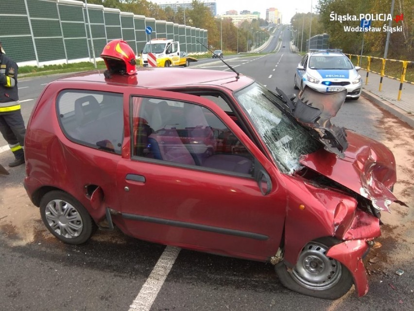 Wypadek na ulicy Matuszczyka w Wodzisławiu Śl.