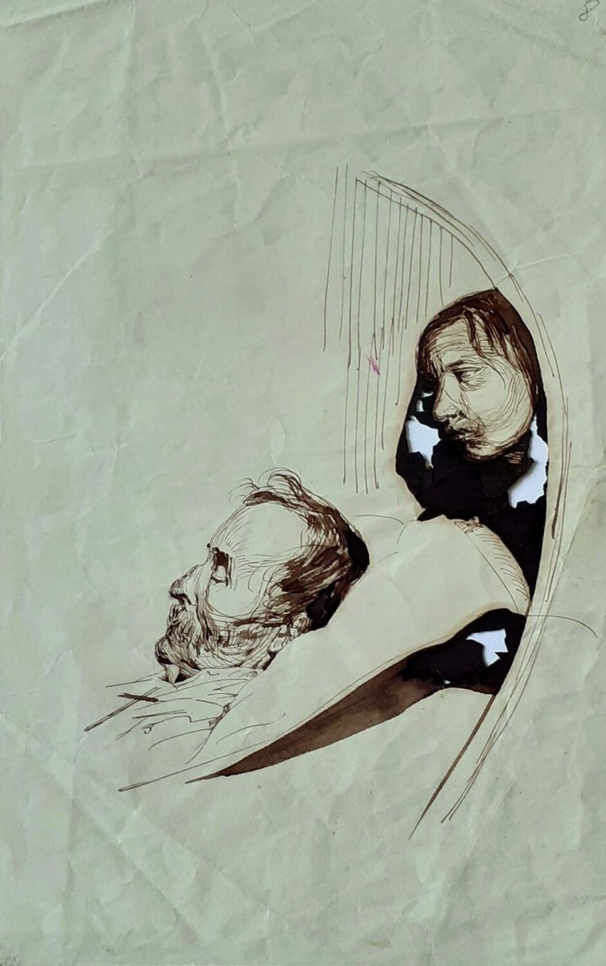Rysunek "Antoni na łożu śmierci" można już oglądać w Muzeum w Tomaszowie Mazowieckim [ZDJĘCIA]
