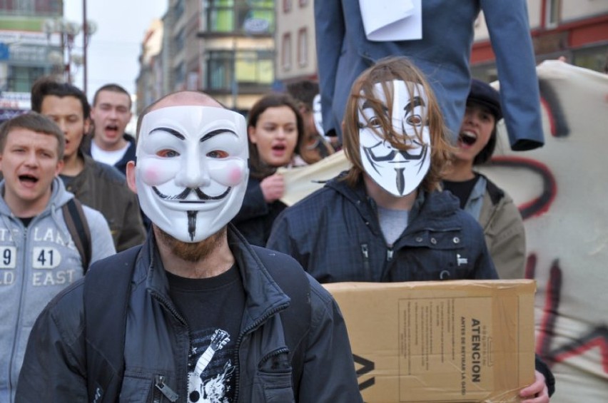 Manifestacja ACTAwistów "Wielki Brat Patrzy" 27 marca 2012,...