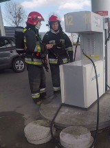 Podanin: Na stacji paliw uszkodzony został dystrybutor gazu LPG