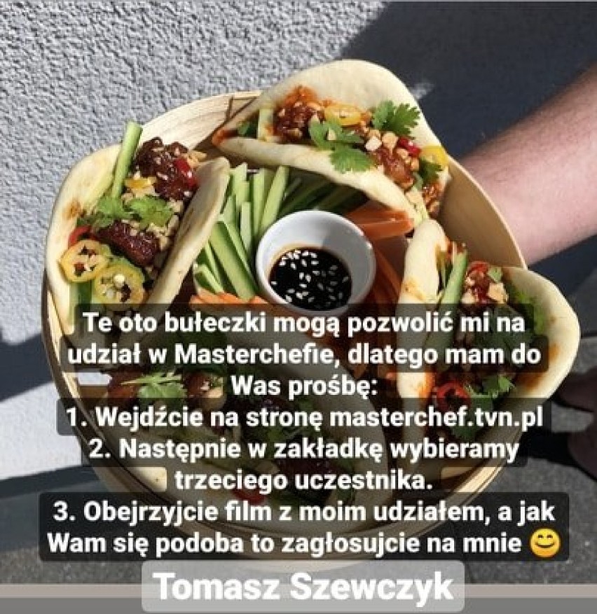 Tomasz Szewczyk - mieszkaniec Karpicka jest w kolejnym etapie MasterChefa! Pomóżmy mu zdobyć fartuch!