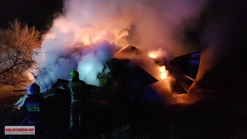 Pożar stodoły w Sulejowie przy ul. Kopalnia Górna