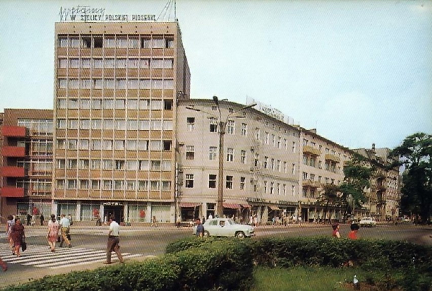 Widok od strony Poczty Głównej na dawny Hotel Opole....