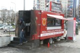 Pożar food trucka z pizzą na Kozanowie. Zobacz zdjęcia