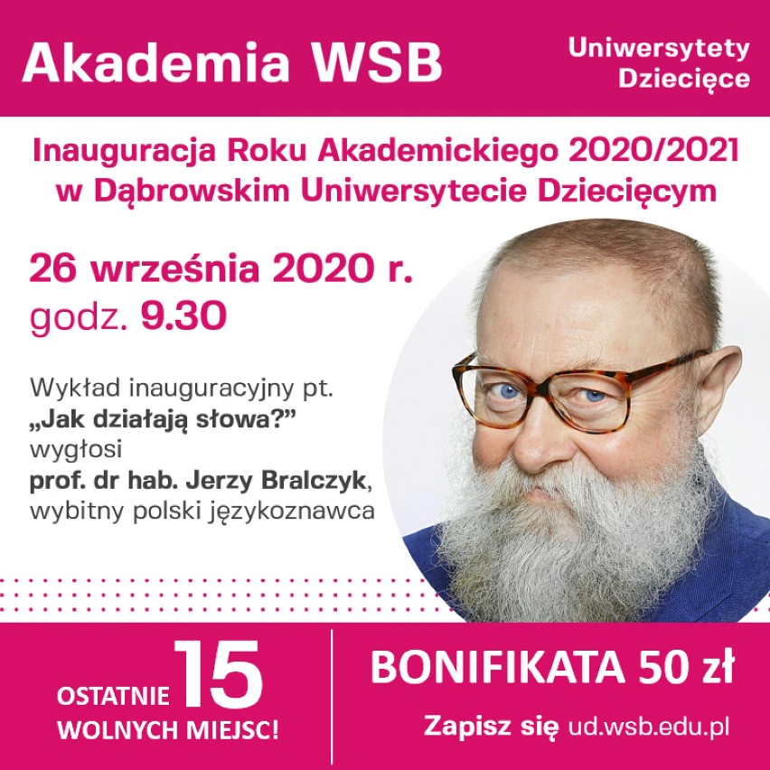 Akademia WSB zaprasza na inaugurację Dąbrowskiego Uniwersytetu Dziecięcego 