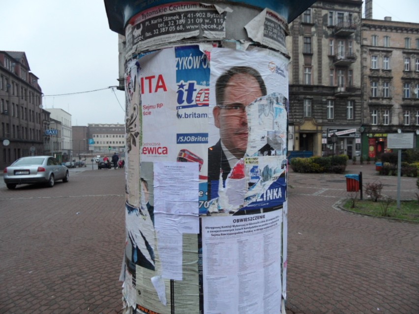 Bytom: Wybory parlamentarne 2015 - kampania plakatowa