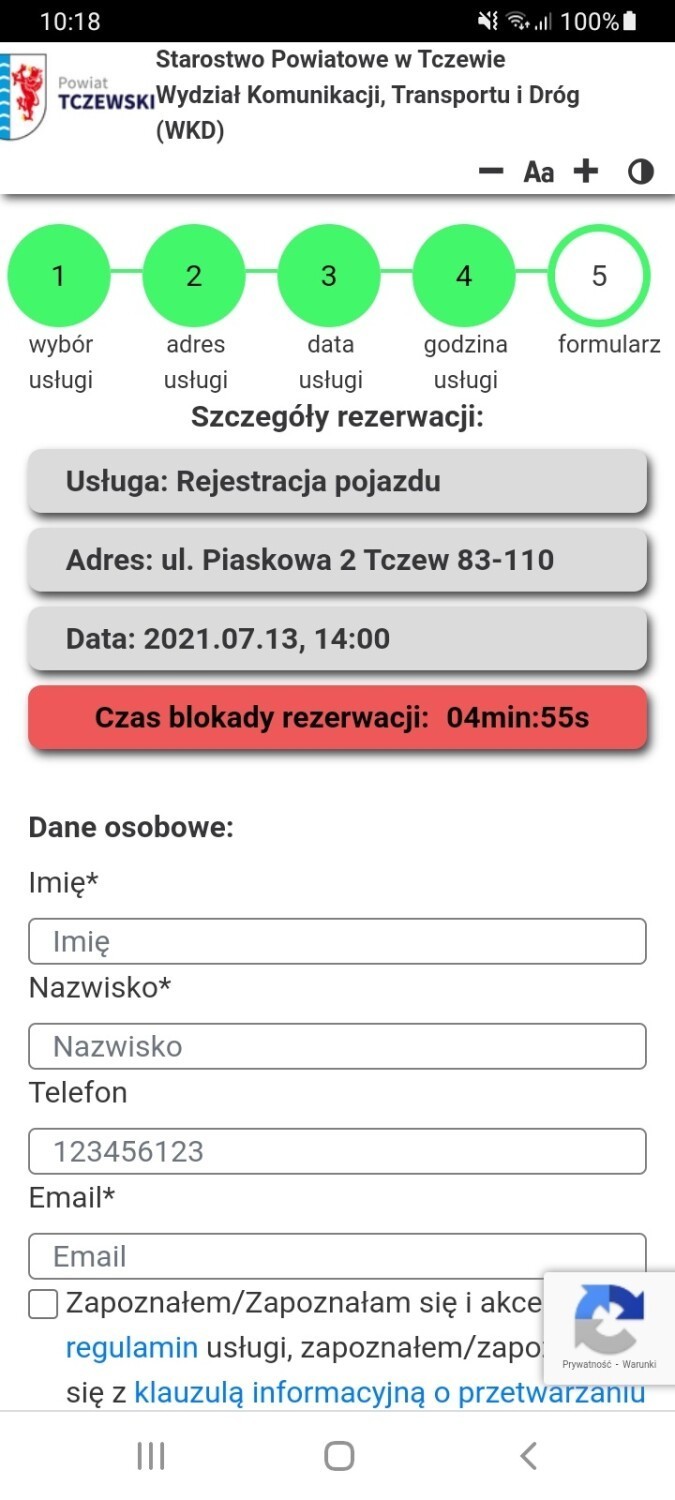 Tczew. Nowy system rezerwacji internetowej w Wydziale Komunikacji, Transportu i Dróg w starostwie