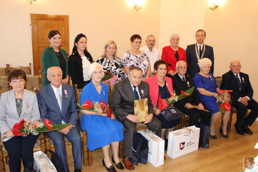 Wręczenie medali z okazji jubileuszu 50-lecia zawarcia związku małżeńskiego pra z gminy Bojanowo (2022)