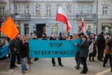 Protest w obronie głuchoniemych w Łodzi [ZDJĘCIA]