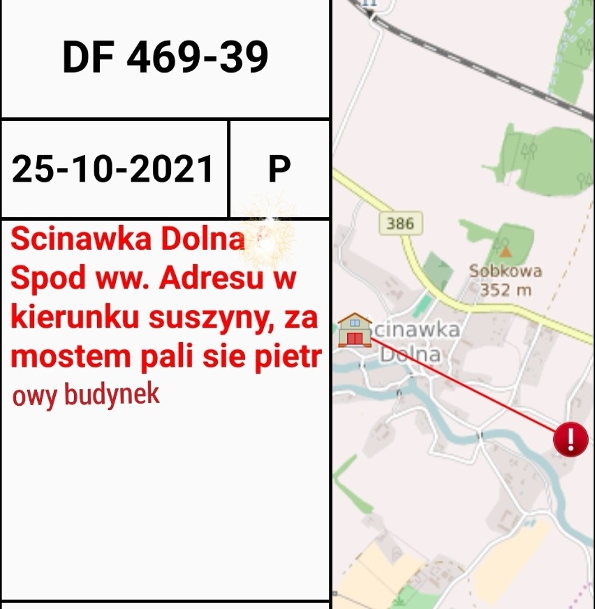 Ścinawka Dolna: Pożar budynku. Nie po raz pierwszy. Akcja...