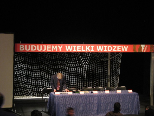 &quot;Budujemy wielki Widzew&quot; to hasło przedsezonowej gali. Fot. Krzysiek Baraniak