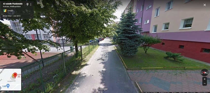 Kościan. Os. Piastowskie na zdjęciach Google Street View