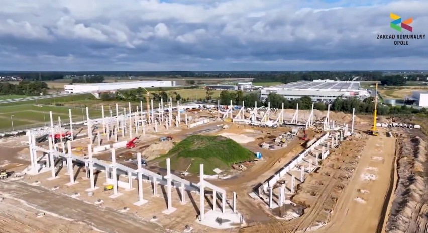 Tak wygląda postęp prac przy budowie stadionu w Opolu.