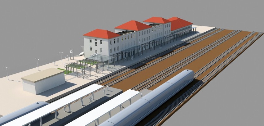 Tak mógłby wyglądać po modernizacji budynek dworca...