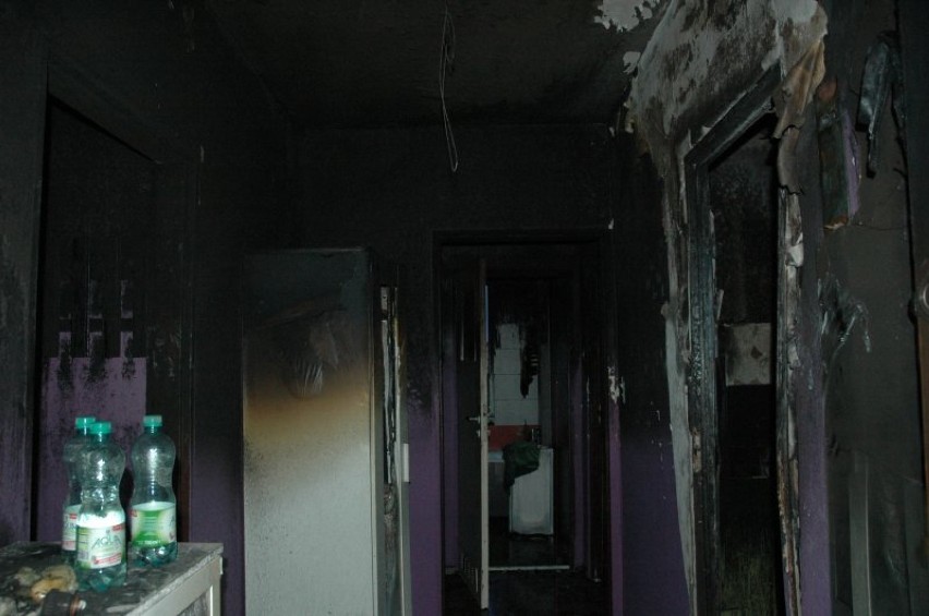 Pożar przy Baczyńskiego. Spaliło się mieszkanie