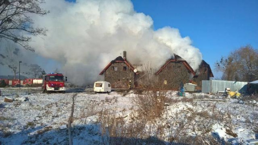 Pożar karczmy Pod Lutym Turem w Borowej Oleśnickiej