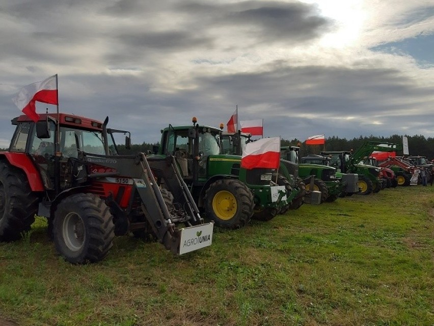 Sznur pełzających traktorów. Rolnicy protestowali w Ciasnej...