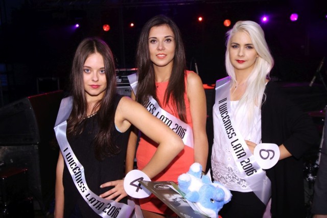 Najpiękniejsze w Klimontowie, od lewej: Ewelina Kozioł ze Staszowa– I Wicemiss, Izabela Puton – Miss i Angelika Woszczyńska ze Staszowa– II Wicemiss.