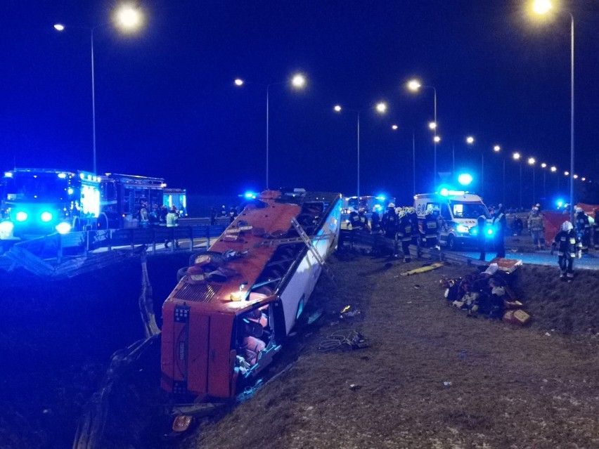 Tragedia na autostradzie A4, przy zjeździe na MOP Kaszyce.