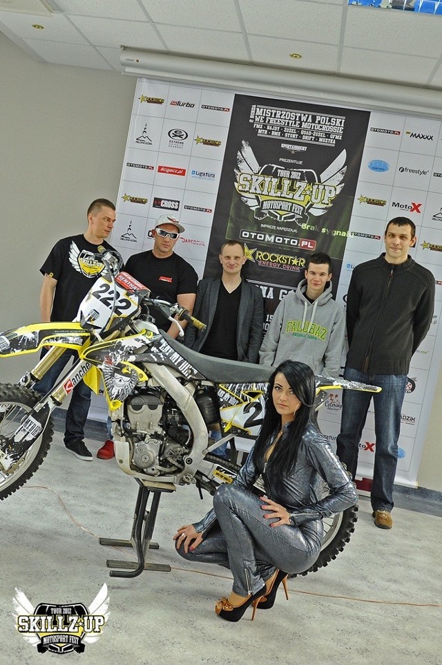 Zielonogórski Klub Żużlowy, konferencja prasowa poświęcona drugiej rundzie Mistrzostw Polski we Freestyle Motocrossie Skillz Up, która 2 czerwca zawita na stadion Falubazu w Zielonej Górze.