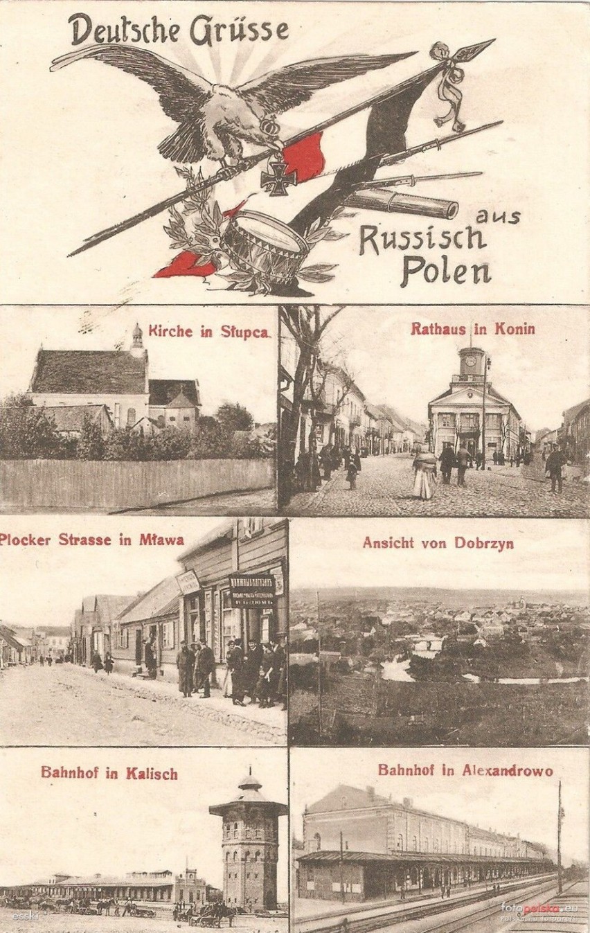 1915 rok - niemieckie pozdrowienia z rosyjskiej Polski.