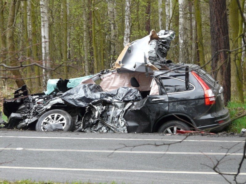 Wypadek na krajowej trójce przy wjeździe do Lubina