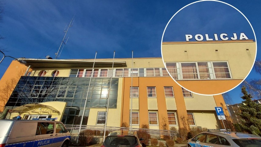 Nowy, zmodernizowany napis pojawił się na budynku komendy policji w Tomaszowie [ZDJĘCIA]