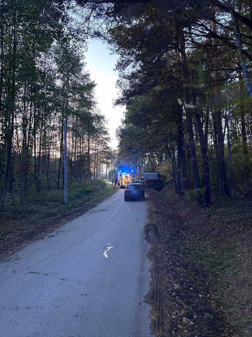 Ciężarówka uderzyła w drzewo pod Pilznem. 27-letni pasażer nie żyje. Prawdopodobny kierowca zatrzymany w domu – pijany