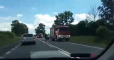 Wypadek w Koźminie. Zderzyły się trzy samochody [WIDEO]