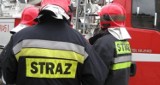 Pożar w hali produkcyjnej w Chwaszczynie. W płomieniach stanęła maszyna. Pożar gasiło 13 zastępów straży. 27.04.2023 r.