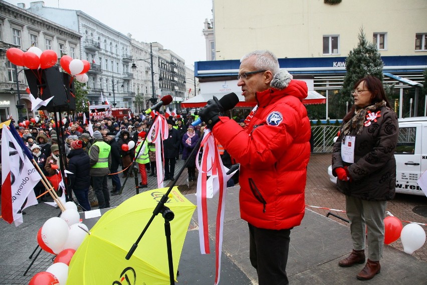 Marsz KOD na Piotrkowskiej w Łodzi [ZDJĘCIA]