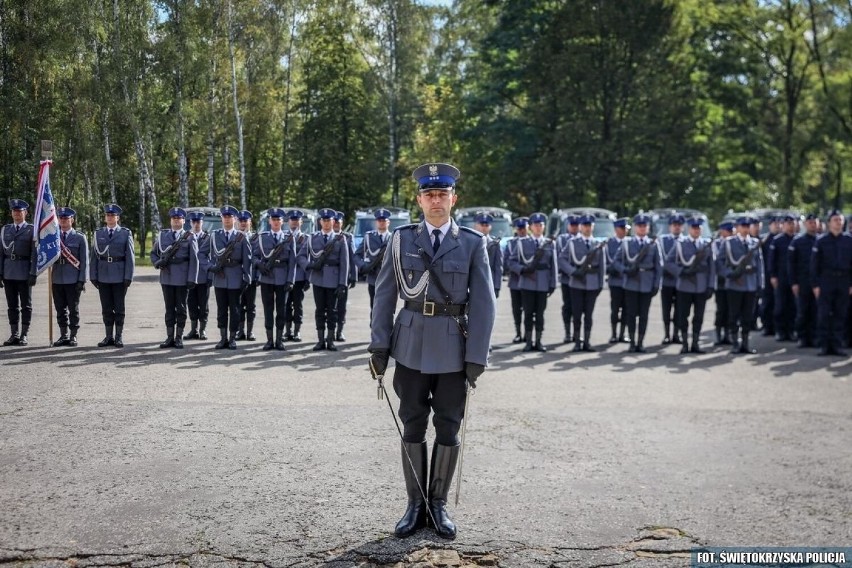 Podczas środowego ślubowanie na placu Oddziału Prewencji...