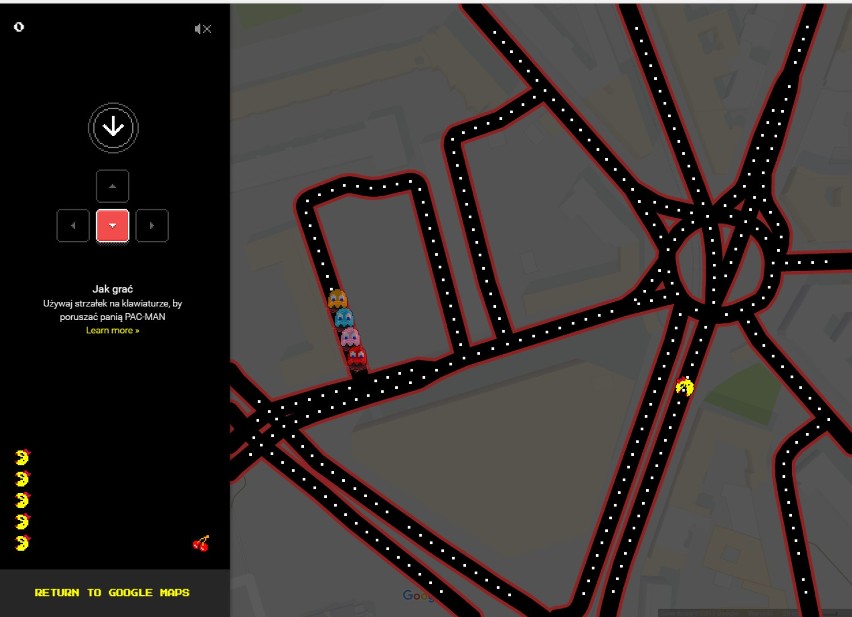 Ms. Pacman na ulicach Warszawy? Google udostępnia popularną...