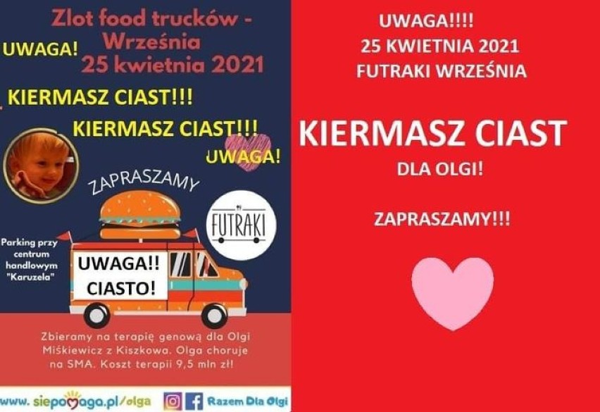 Września: Po raz kolejny dla Olgi Miśkiewicz - spontaniczny kiermasz ciast przy Karuzeli, czyli z Tarnowa do Wrześni