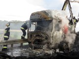 Wrocław: Na autostradzie A4 spłonęła ciężarówka (ZDJĘCIA)