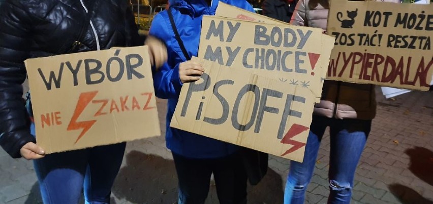 Mocne, trafne i ironiczne: oto hasła z transparentów Strajku Kobiet w powiecie puckim