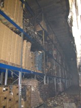 Wielkie straty po pożarze magazynu w Zbiersku pod Kaliszem. ZDJĘCIA