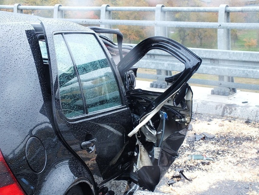 Wypadek na obwodnicy Kraśnika. Dwie osoby został ranne.