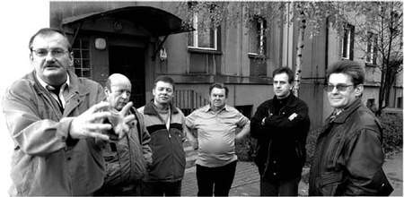 Stanisław Przydział (od lewej), Alojzy Wawrzynek, Andrzej Bisikiewicz, Zenobiusz Wolnikiewicz, Stanisław Kobusiński