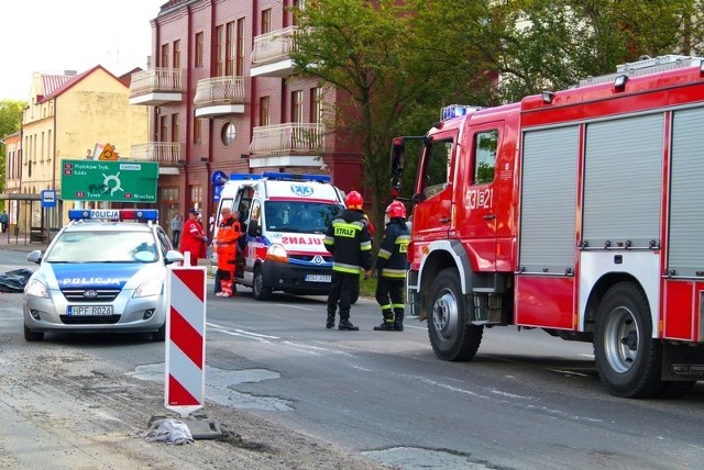 Wypadek w centrum Sieradza miał miejsce we wtorkowe przedpołudnie