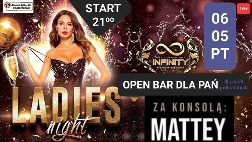 NOWY SĄCZ

Piątek - 6 maja

Klub "Infinity" - Ladies Night