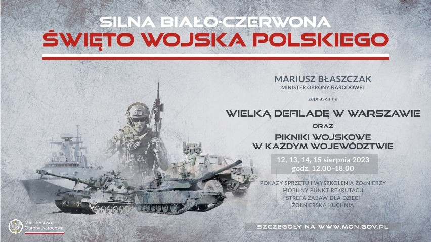 Święto Wojska Polskiego 2023: pikniki i defilada z nowoczesnym sprzętem