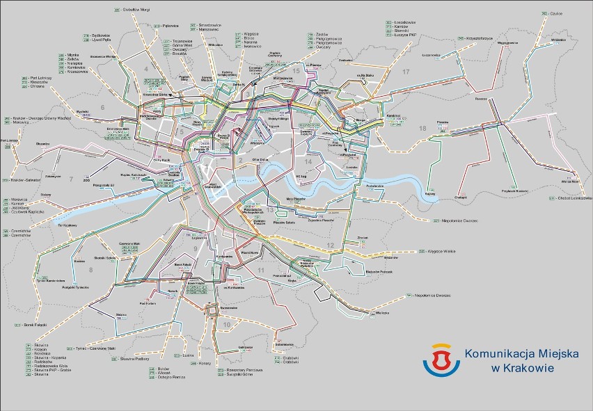 Kraków: rewolucja w komunikacji. Nowa siatka połączeń autobusowych i tramwajowych [LISTA, MAPY]