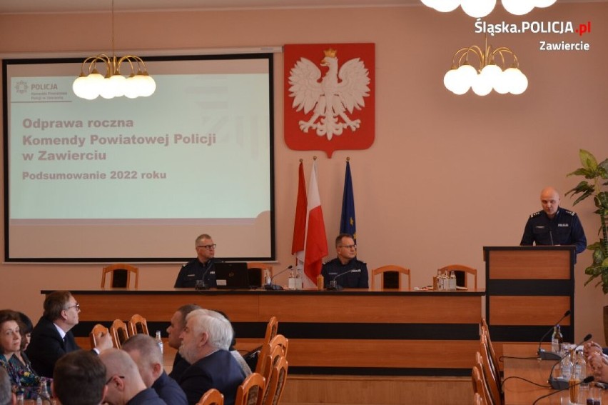 Komenda Powiatowa Policji w Zawierciu podsumowała 2022 rok.